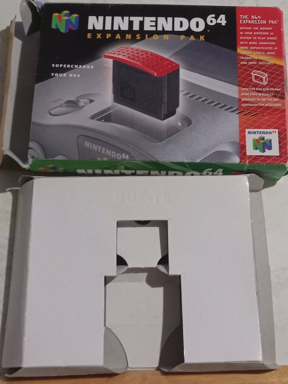 BOX ONLY N64 Expansion Pak Original Nintendo 64 NO Expansion Pack
